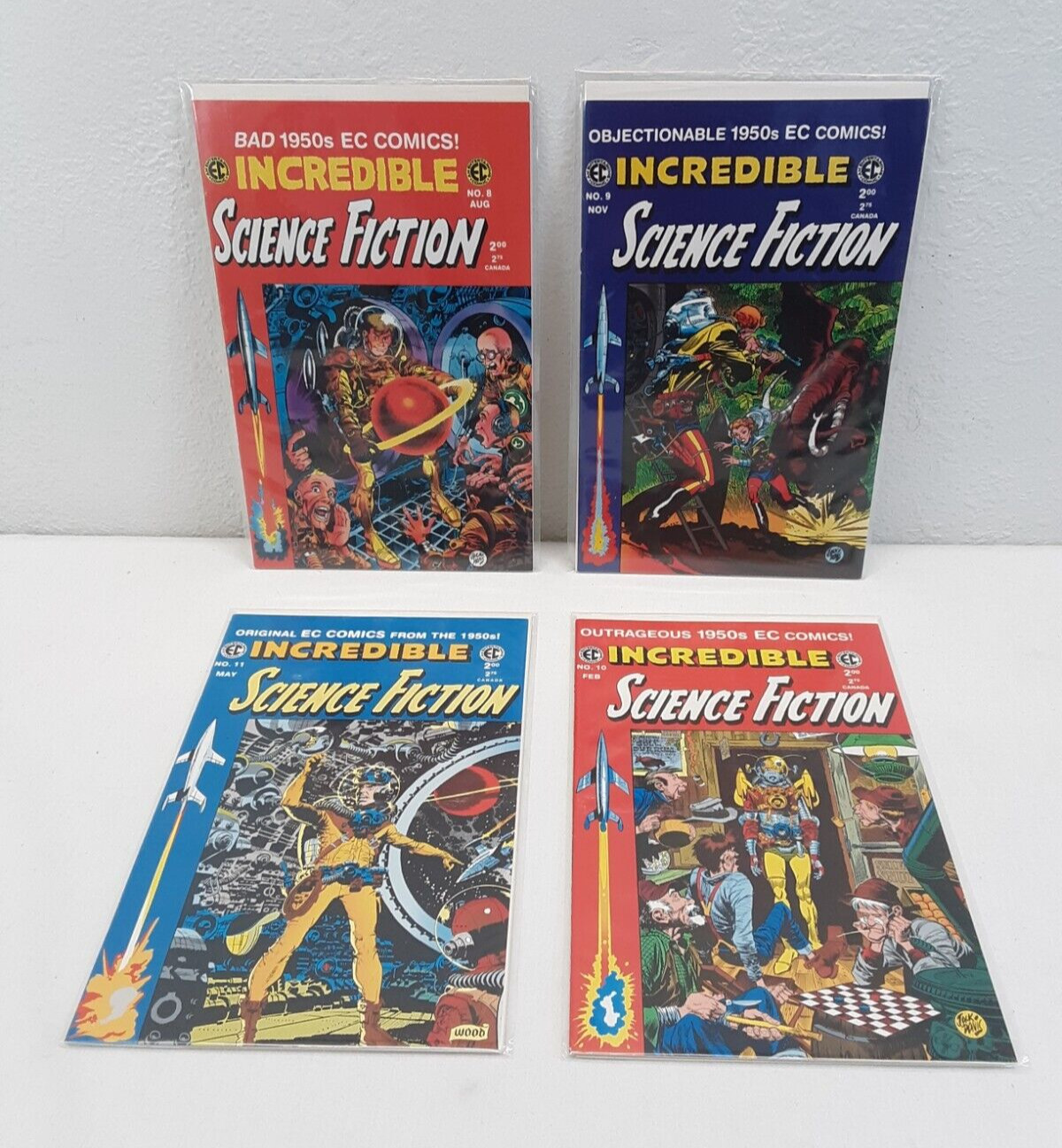 Complete  #8-11 Incredible Science Fiction EC Comics Cochran Reprints 1994 EXC