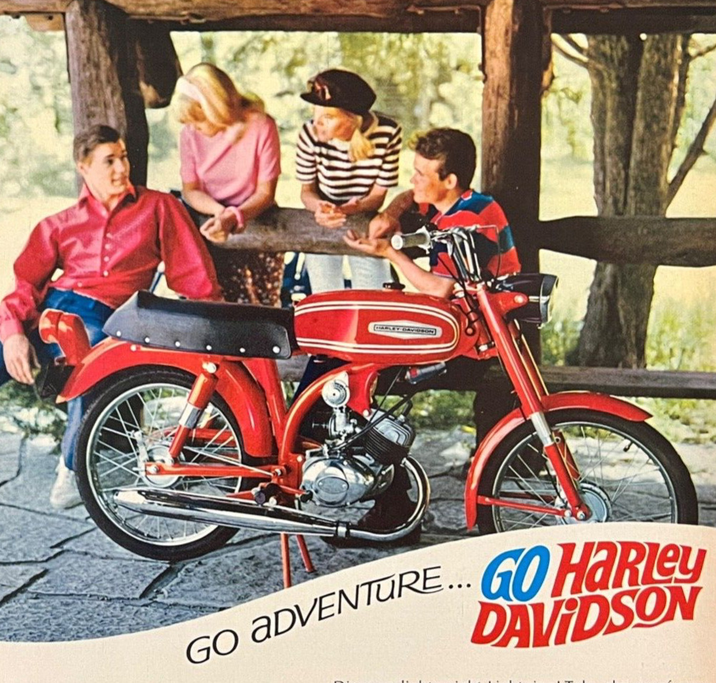1967 Harley-Davidson AMF M-65 Motorcycle Vintage ad ready to frame and display