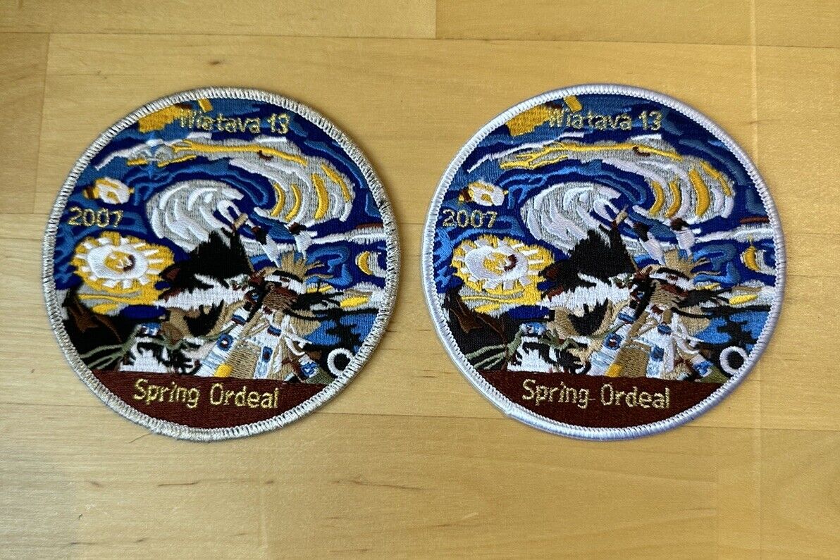 OA BSA PATCHES WIATAVA 13 2007 SPRING ORDEAL SET OF 2 CEREMONIES/EVENT PATCH