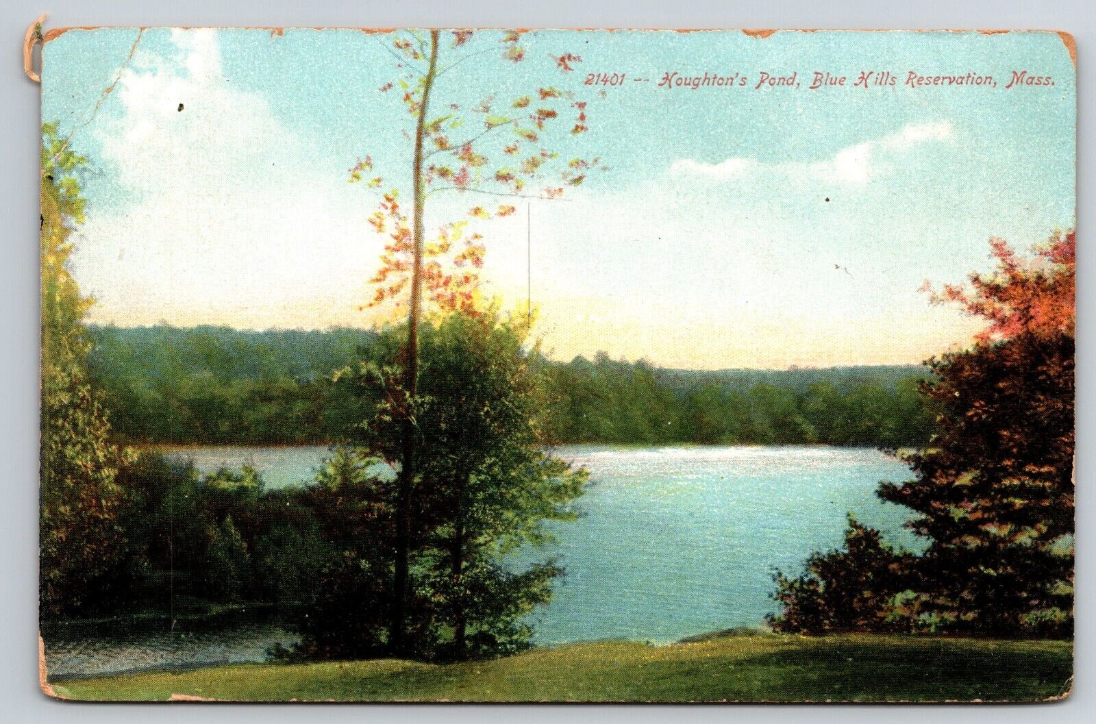 Houghton\'s Pond, Blue Hills Reservation, Massachusetts Postcard MA049