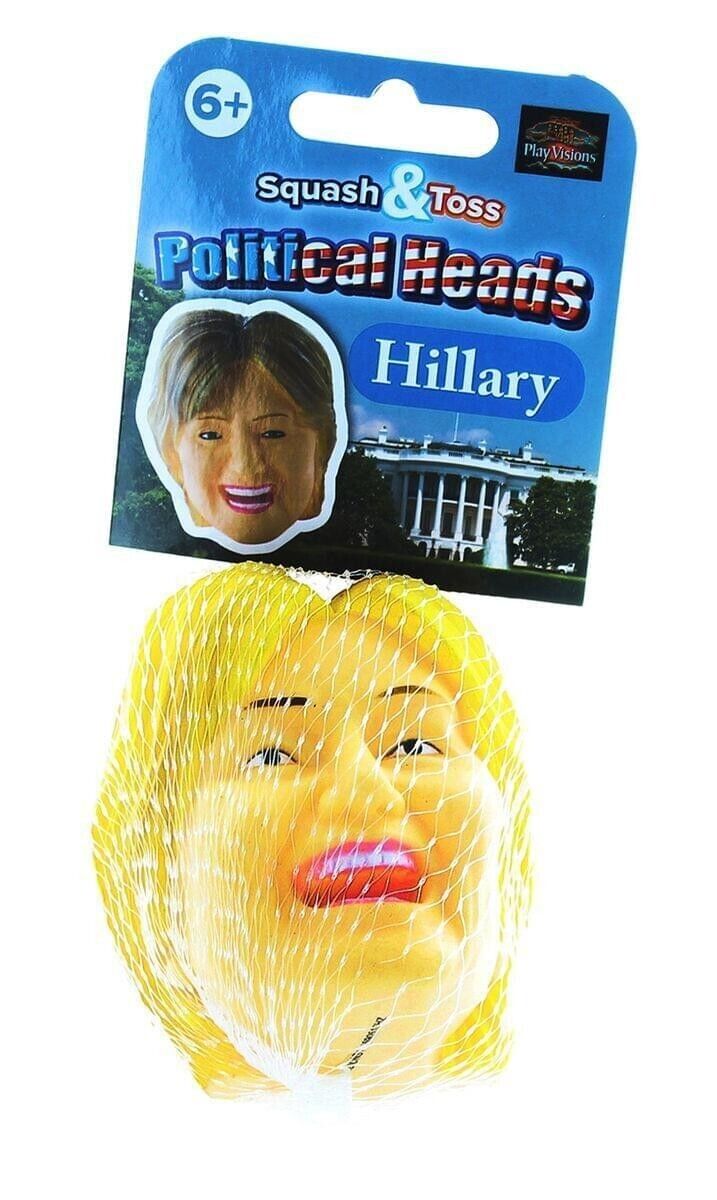 Hillary Clinton Stress Ball - Squash and Toss - Political Heads - Gag Gift