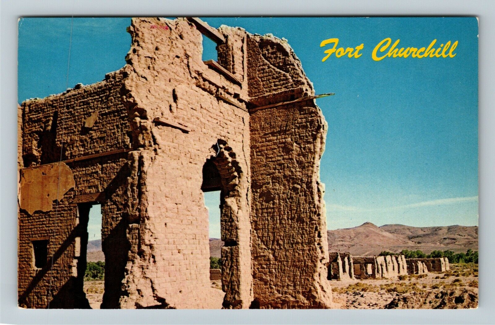 Reno NV-Nevada, Fort Churchill, Haven for early settlers, Vintage Postcard