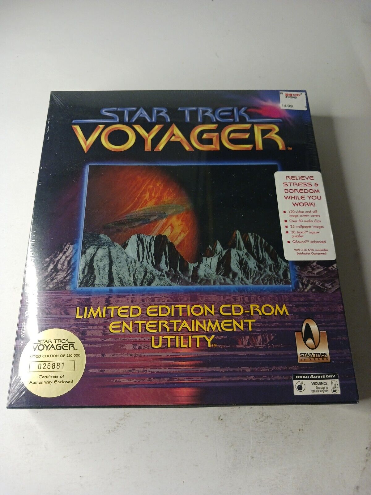 1996 STAR TREK Voyager. CD Limited Edition, Entertainment Utility.