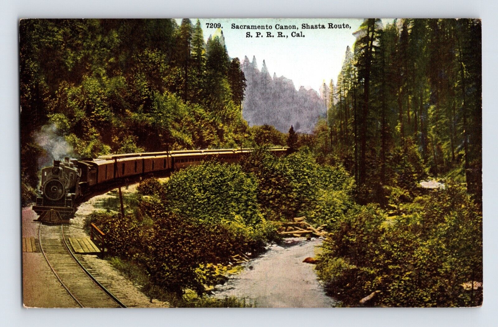 Postcard California Sacramento Canon CA Railroad Train SPRR 1910s Unposted