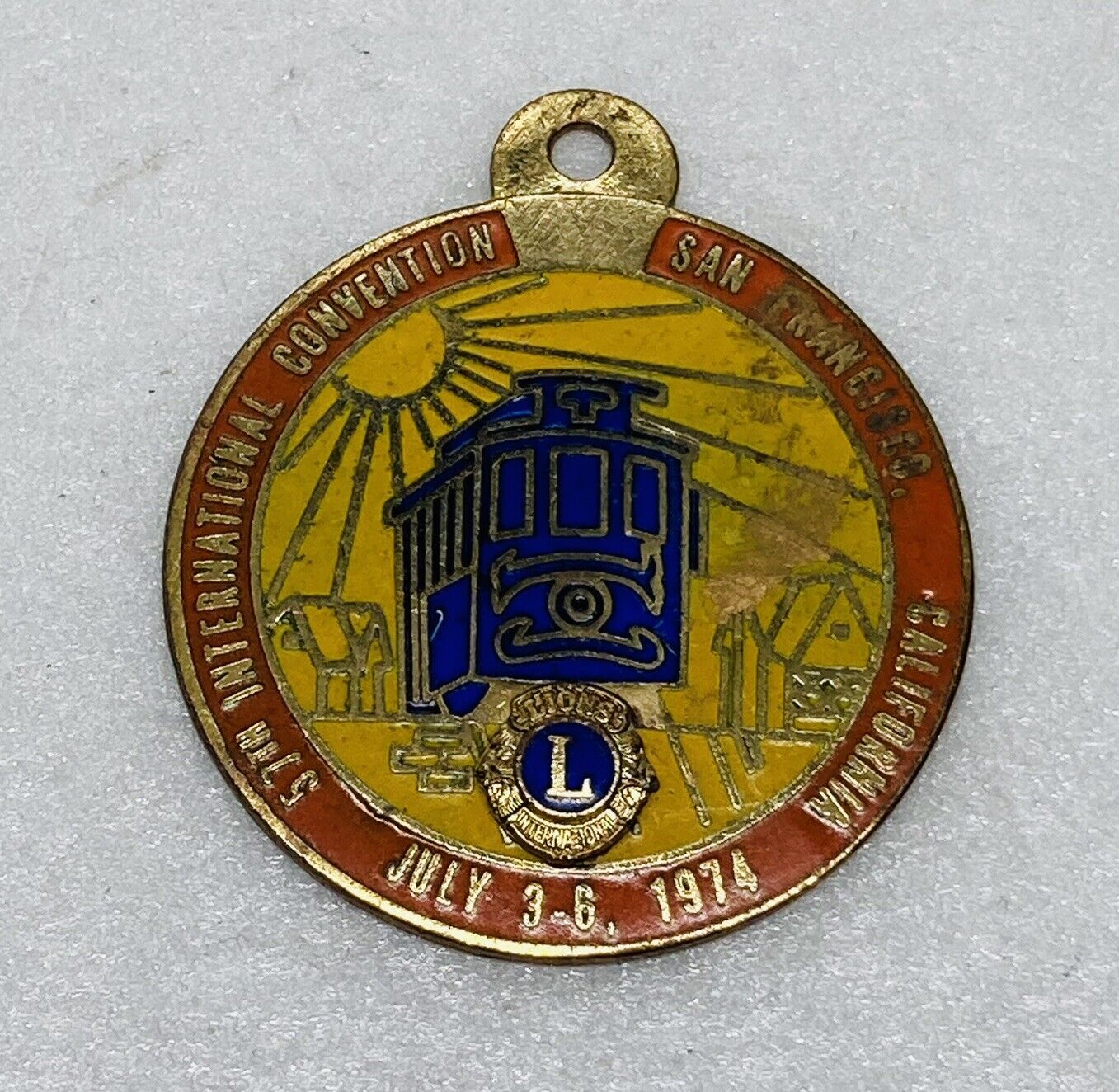 Vintage Lions Club 1974 San Francisco 57th International Convention Medal 25