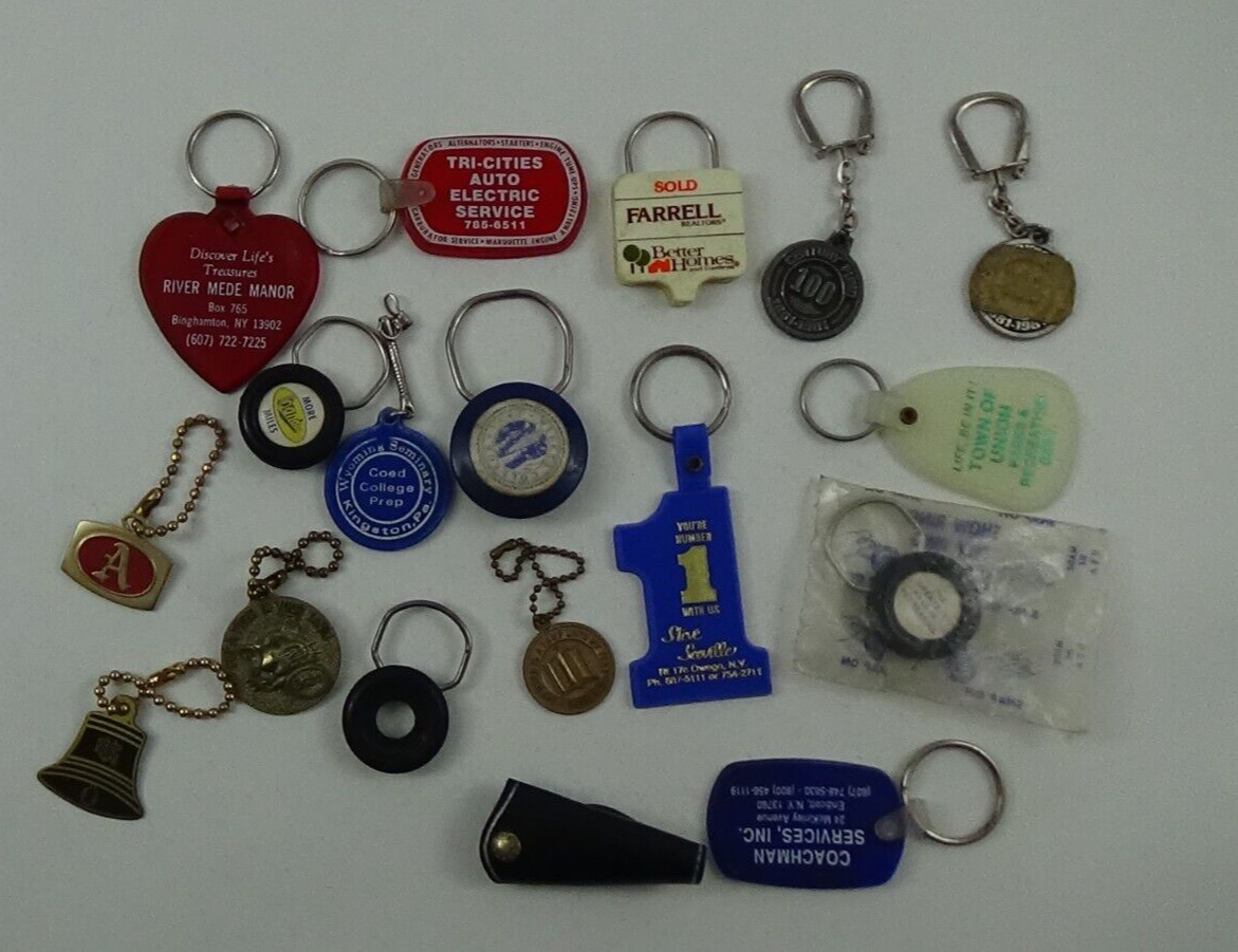 Lot of Vintage Keychains Upstate NY Advertisements  #723