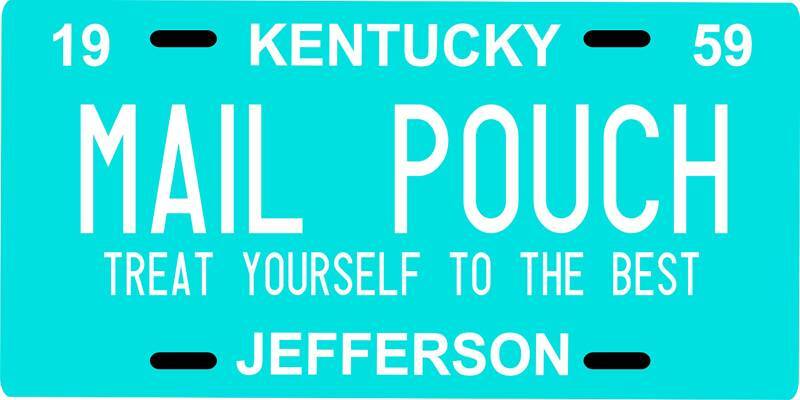 Mail Pouch Tobacco 1959 Kentucky License plate