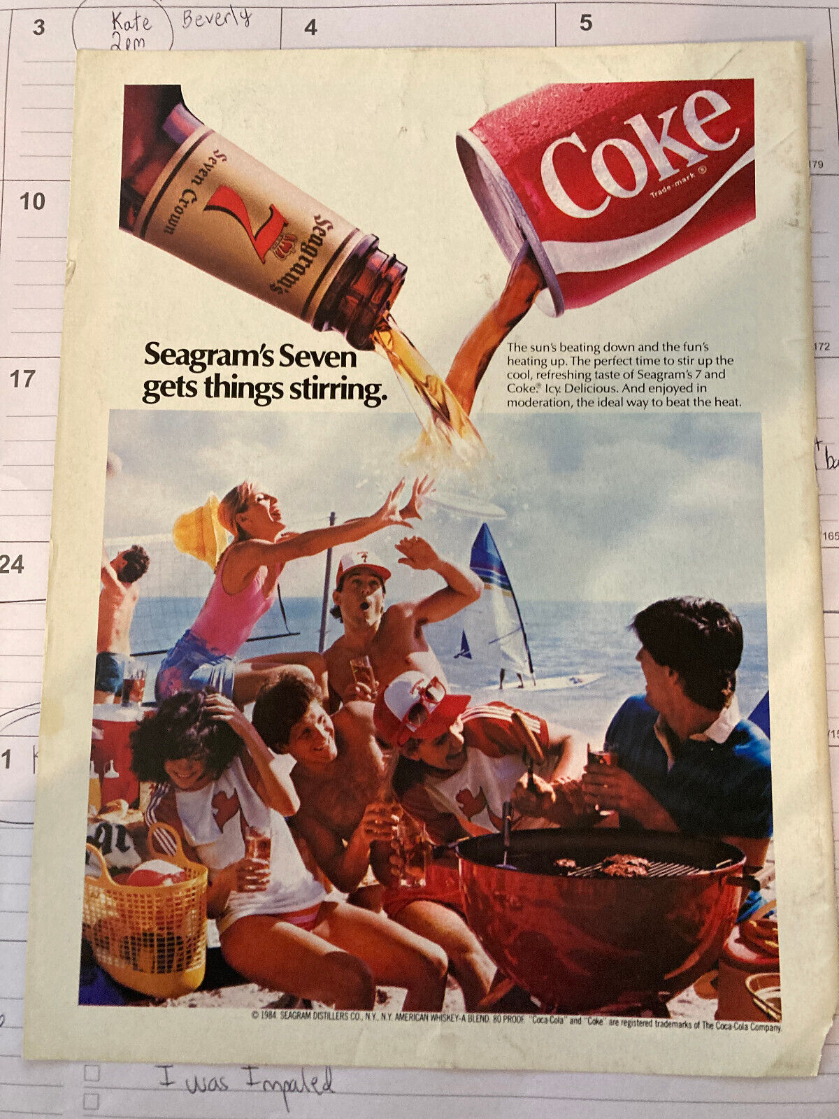 1984 Seagram\'s 7 And Coke Ad