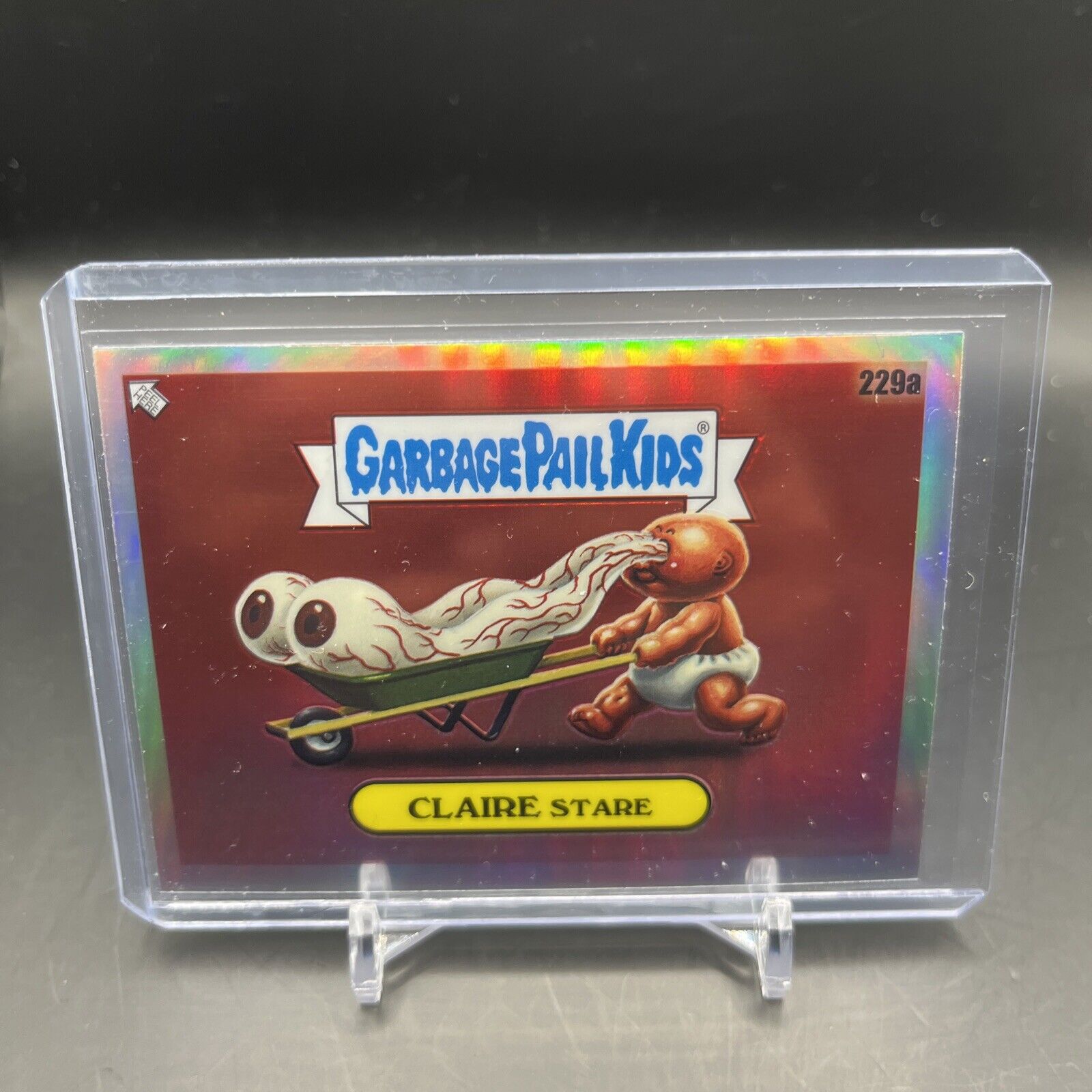 2023 Topps Chrome Garbage Pail Kids Claire Stare Silver Refractor #229a