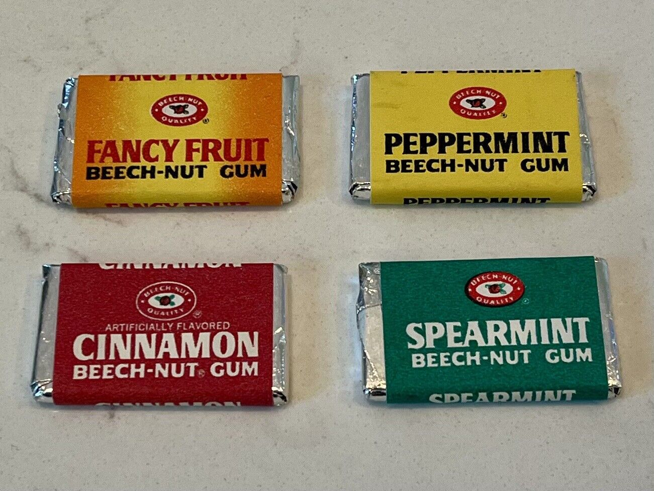 Lot of (4) - Vintage Beech-Nut Tab Chewing Gum (Unopened)