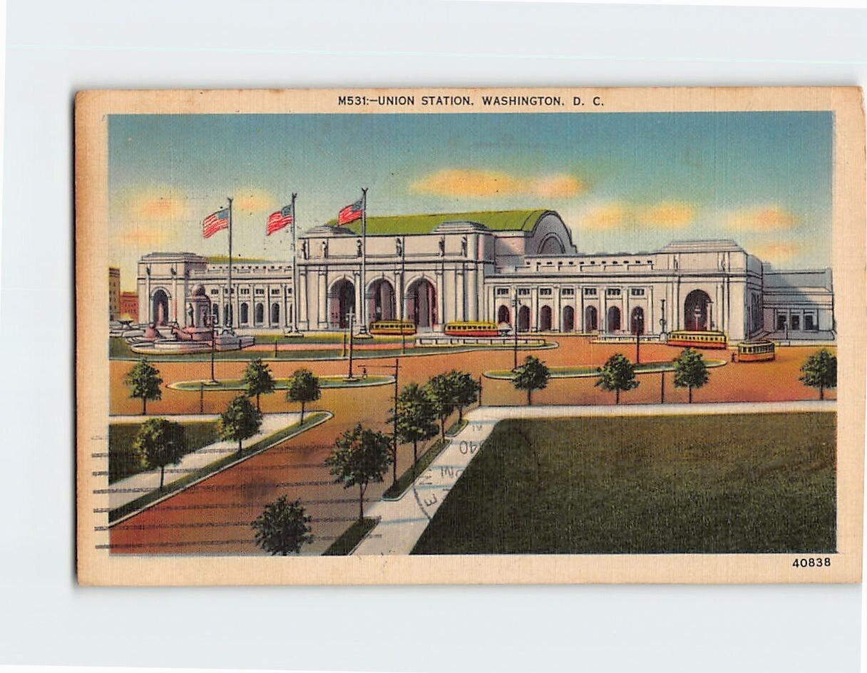 Postcard Union Station Washington DC USA