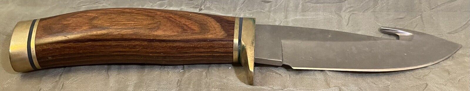 1995 NIB Buck Zipper Knife 191 4.25” Blade, Wood Brass Handle,  Leather Sheath