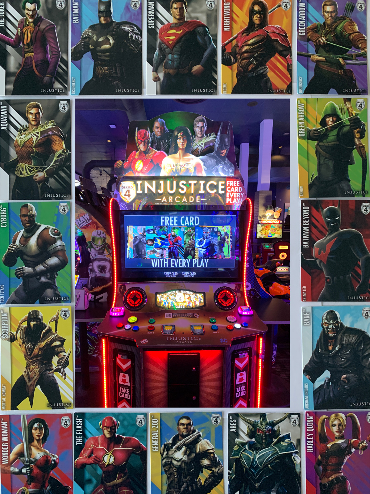 DC Injustice Cards (NON Foil Series 4) Gods Among Us Arcade Game Mint YOU PICK 1