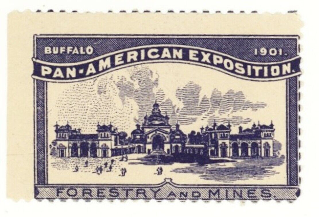 1901 Pan American Exposition BC57 BLUE M NH Forestry Cincerella Stamp Am Expo