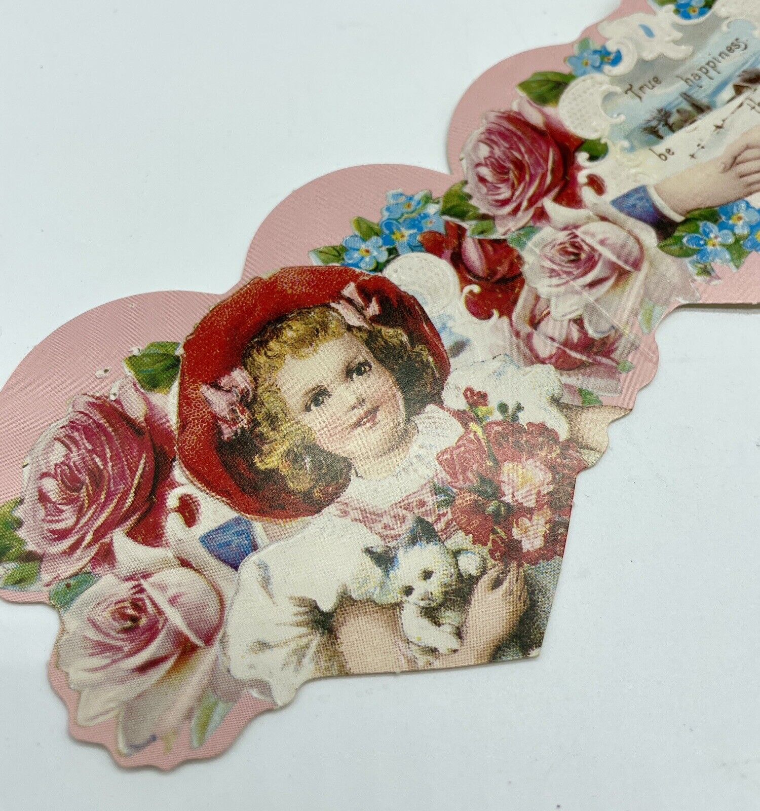 TWO Vintage Victorian Die Cut Valentine Wall Decor 30\