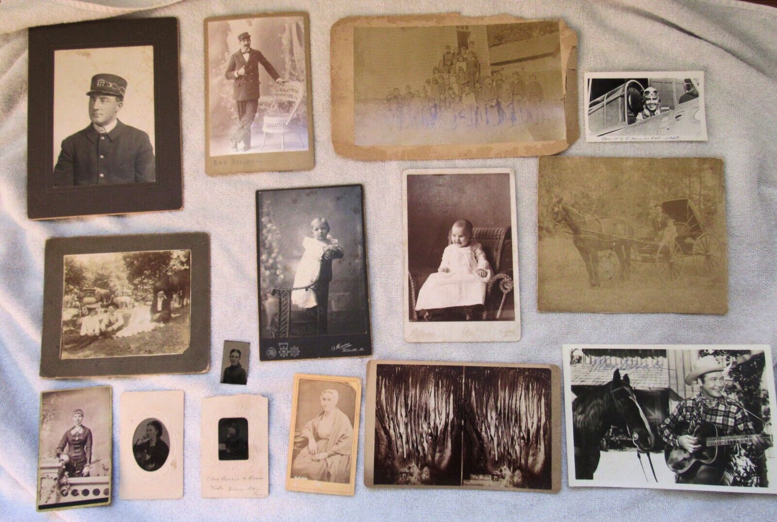 16 Antique Cabinet Card Carte De Visite CDV Tintype People Photo Photographs