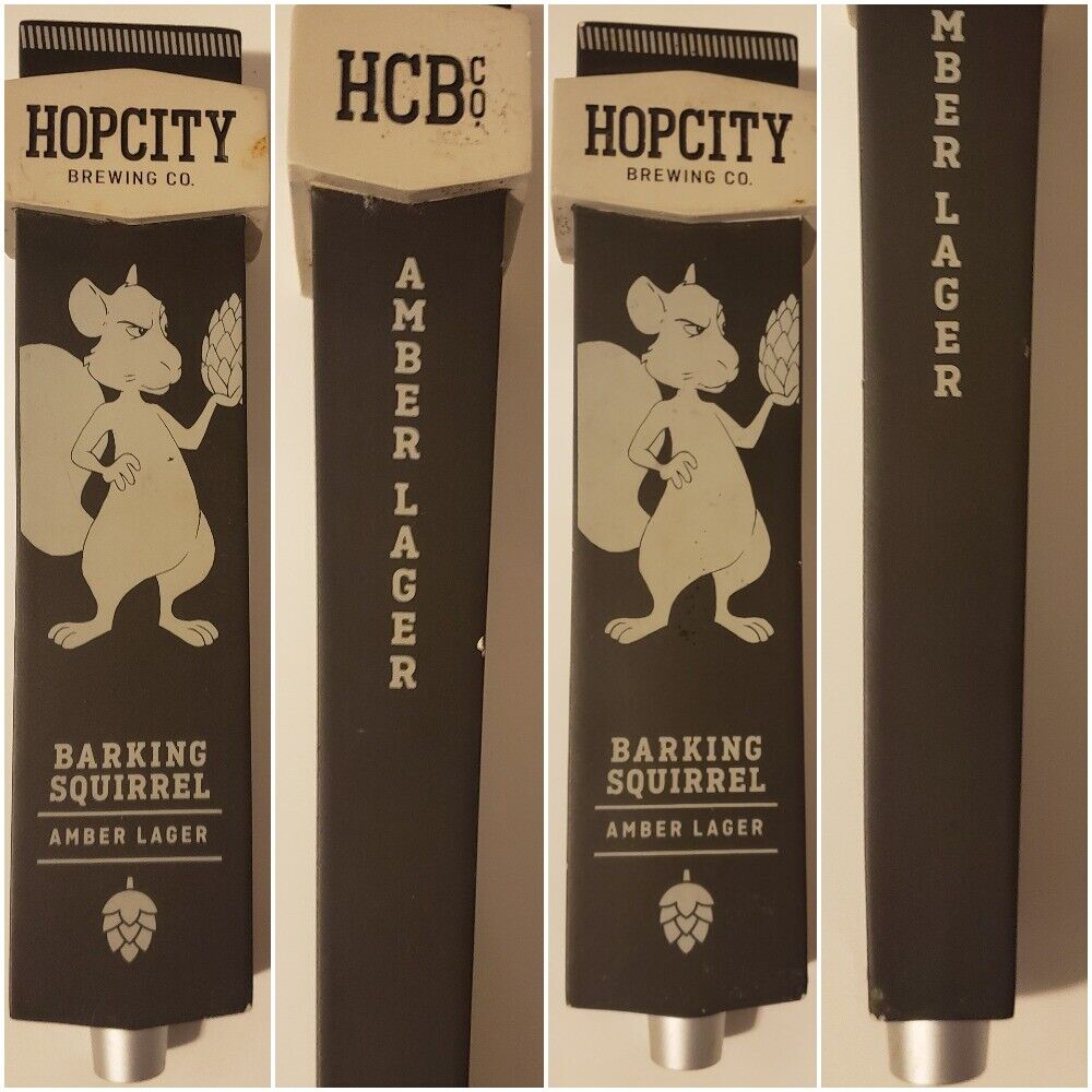 Hop City Brewing Co Barking Squirrel Amber Lager Toronto Canada Beer Tap Handle