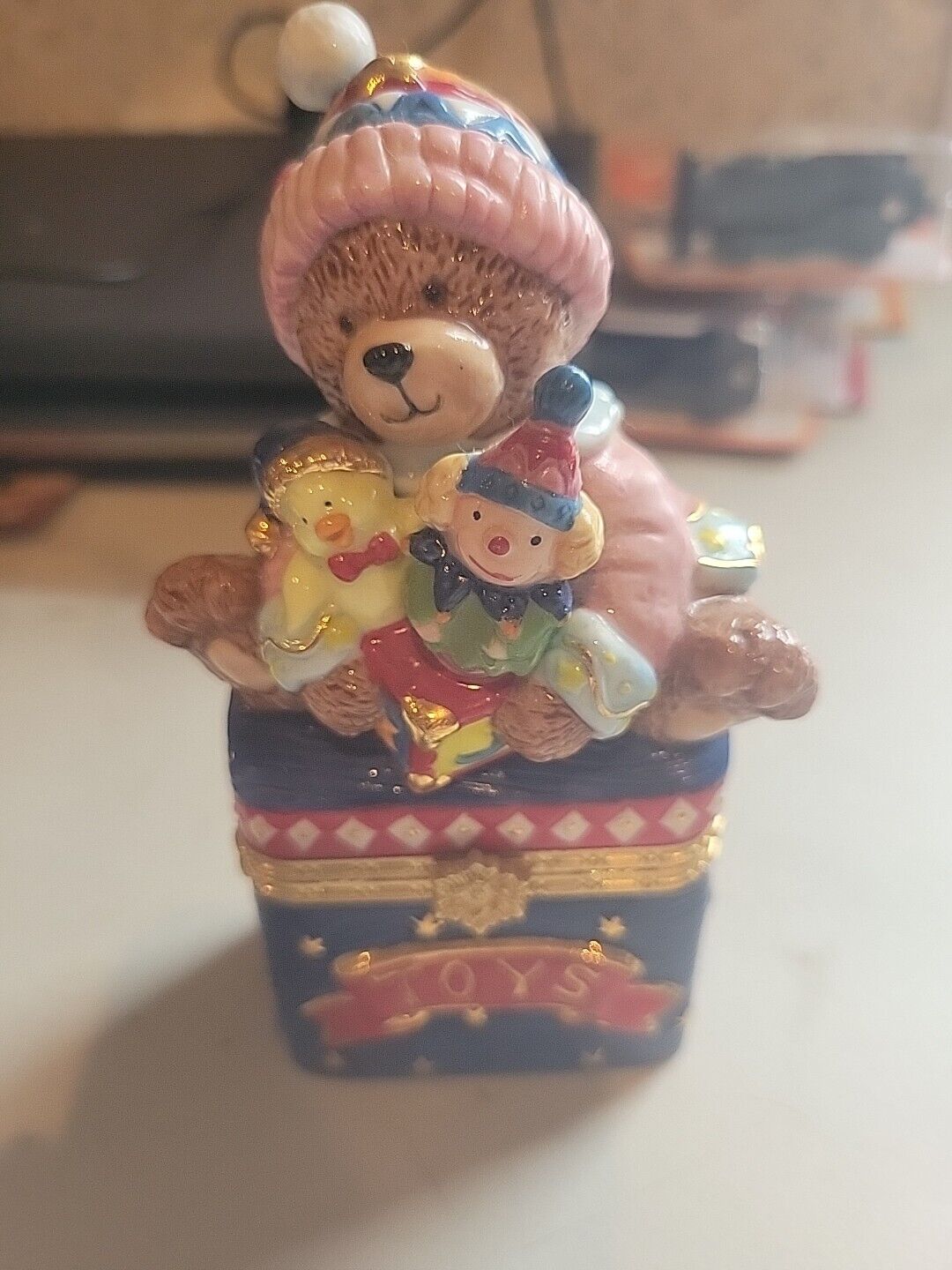 Christmas Bear With Toys Box Jewelry Box Christmas Gift Toy