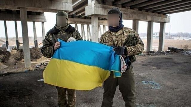 Ukranian Flag signed by Ukranian Forces 54 brigade, Army Forces Ukraine War 2023