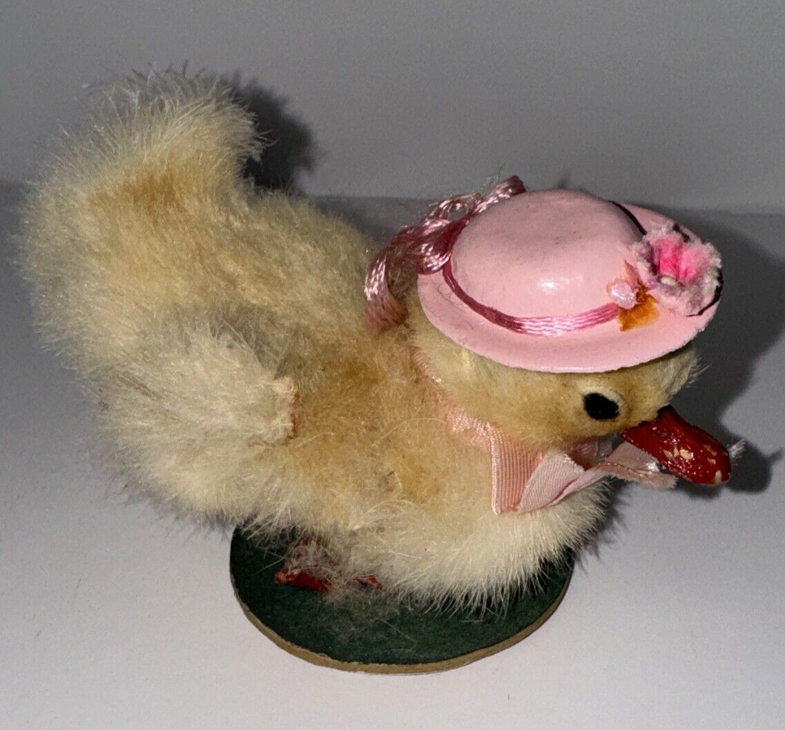 Vintage Easter Duck-REAL-Taxidermy-Novelty-Decoration-Made in Japan