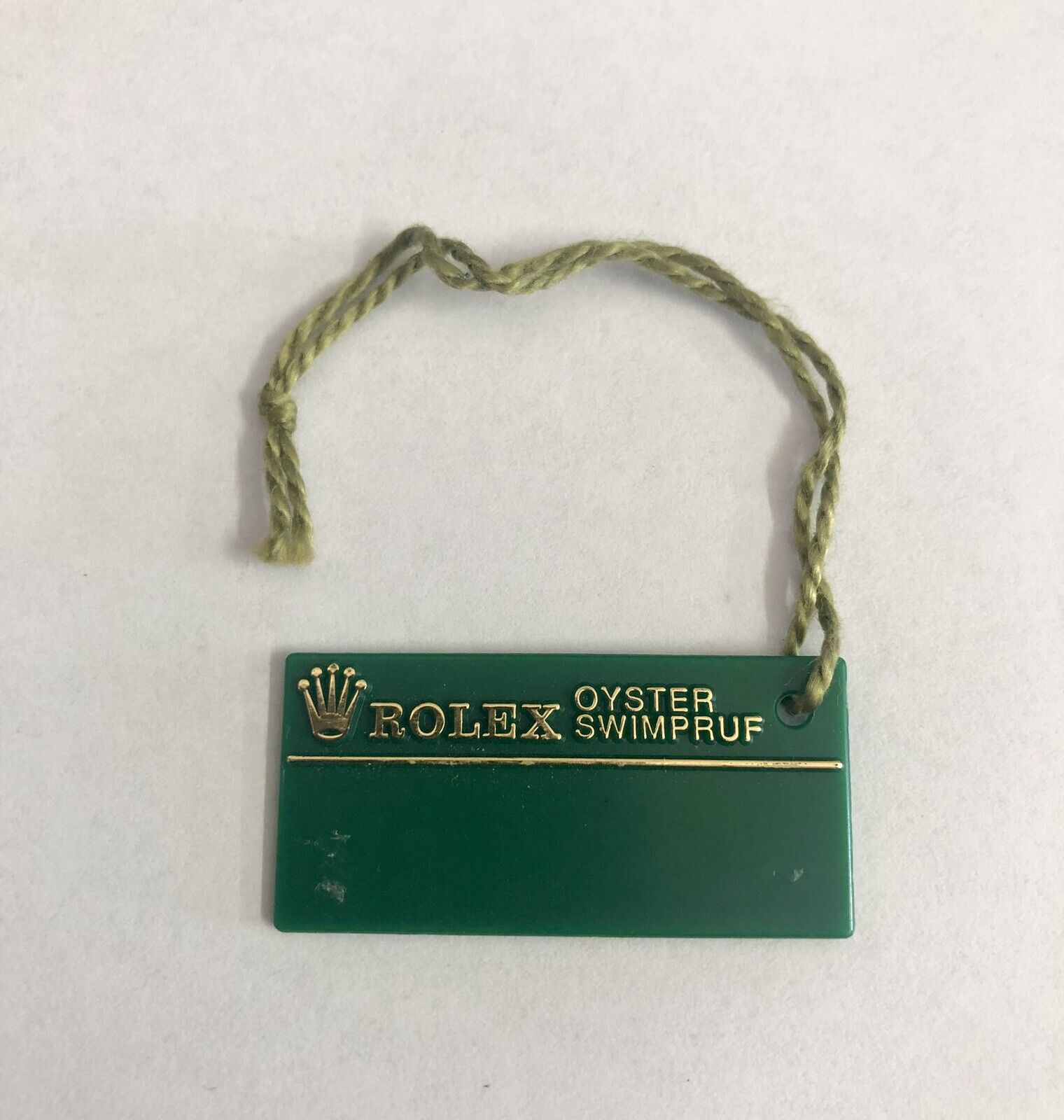 ROLEX Vintage Green Tag Hangtag Oyster Swimpruf S840329 1993 SUBMARINER DATE GMT