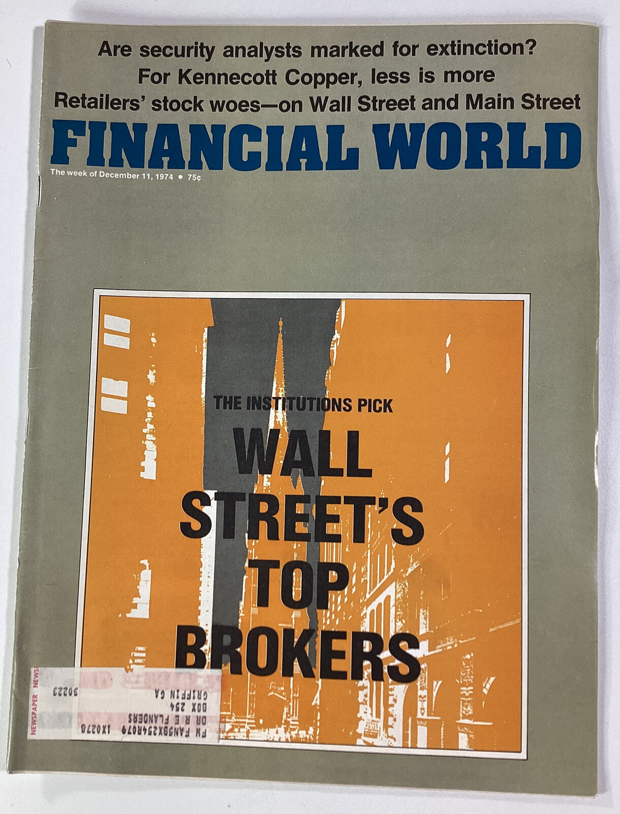 Financial World Magazine Vtg 1974 Rare Ads Brokers Kennecott Mary Kay ABC
