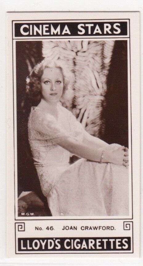 Vintage 1935 Richard Lloyd & Sons Movie Star Film Card JOAN CRAWFORD