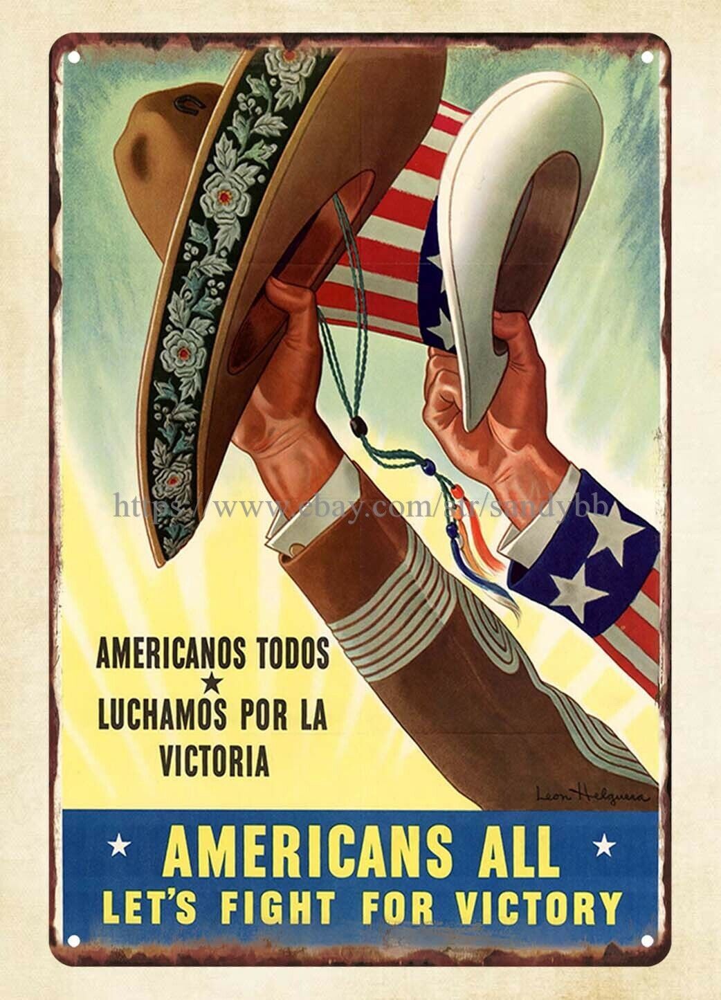 ww2 1943 Americans all, let's fight for victory Americanos todos victoria top
