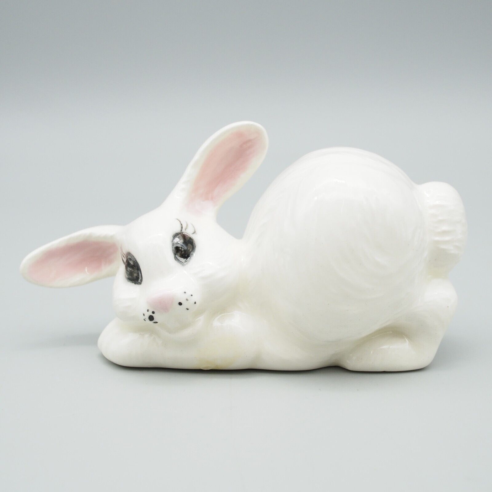 Vintage Signed Easter Bunny Ceramic Figurine