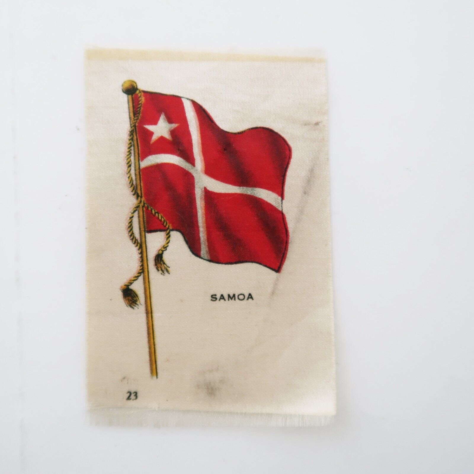 1910\'s Tobacco Silk Flag of Samoa  # 23 in Series