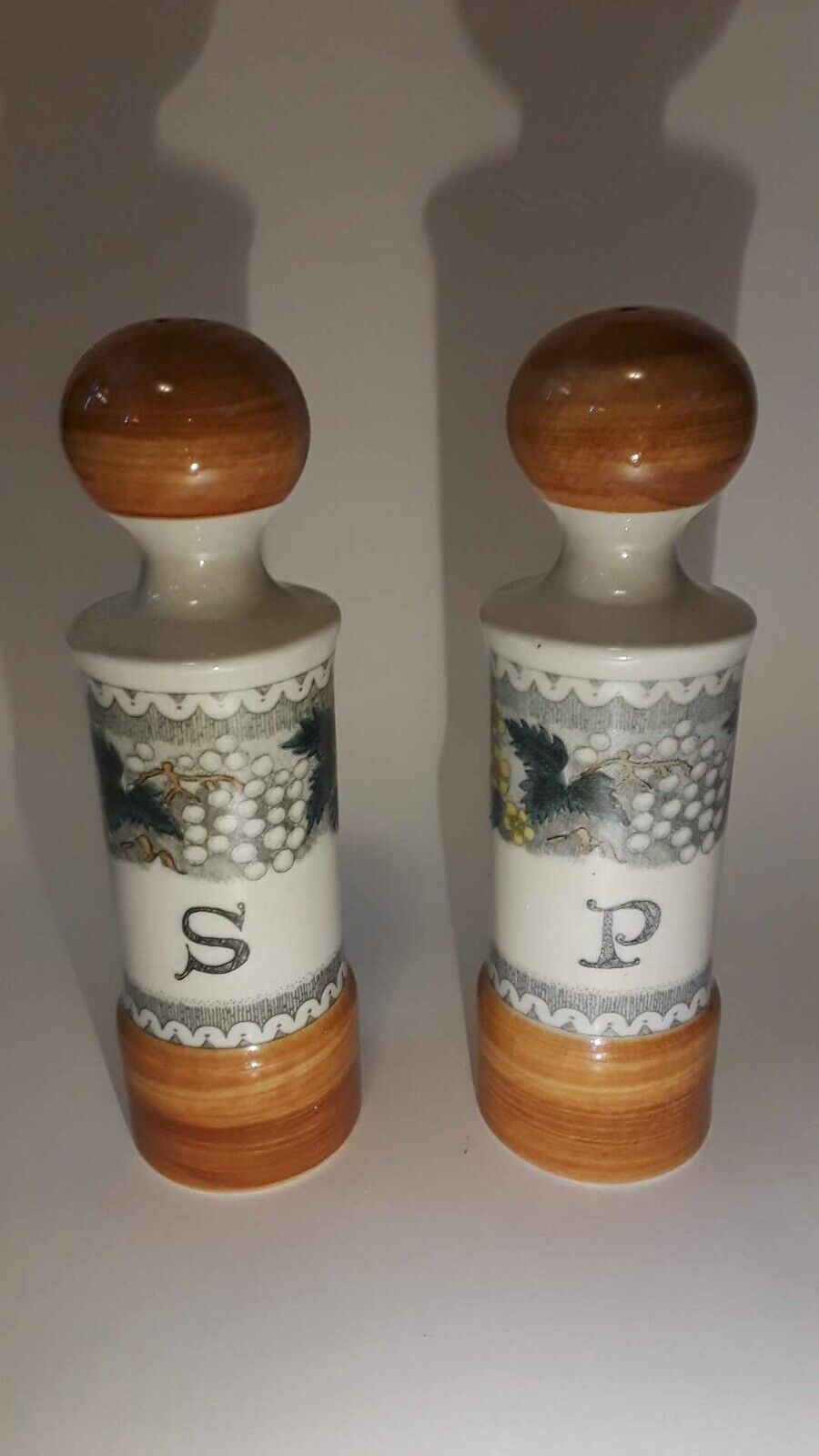 Vintage Goebels W. Germany Bergund Floral Salt And Pepper Shakers Mid Century