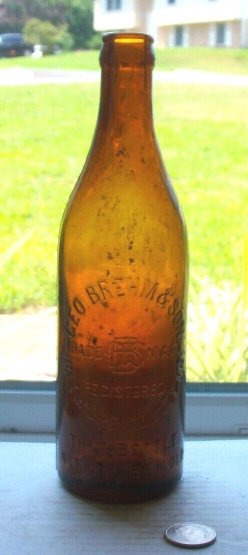 VICTORIAN BEER EMBOSSED, GEO. BREHM & SON BALTIMORE COUNTY,MD