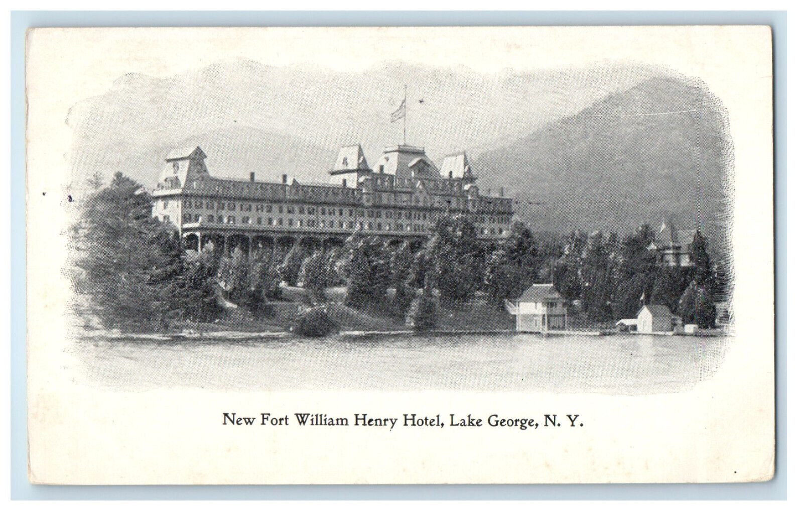 c1900s New Fort William Henry Hotel Lake George NY PMC Unposted Antique Postcard