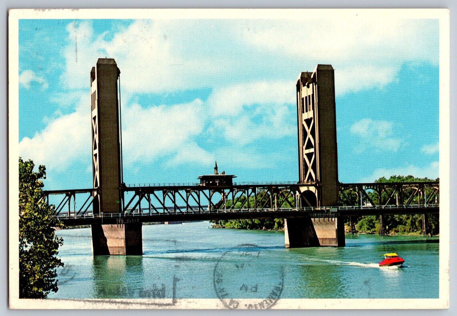 Sacramento, California CA - Tower Bridge in 1935 - Vintage Postcard 4x6 - Posted