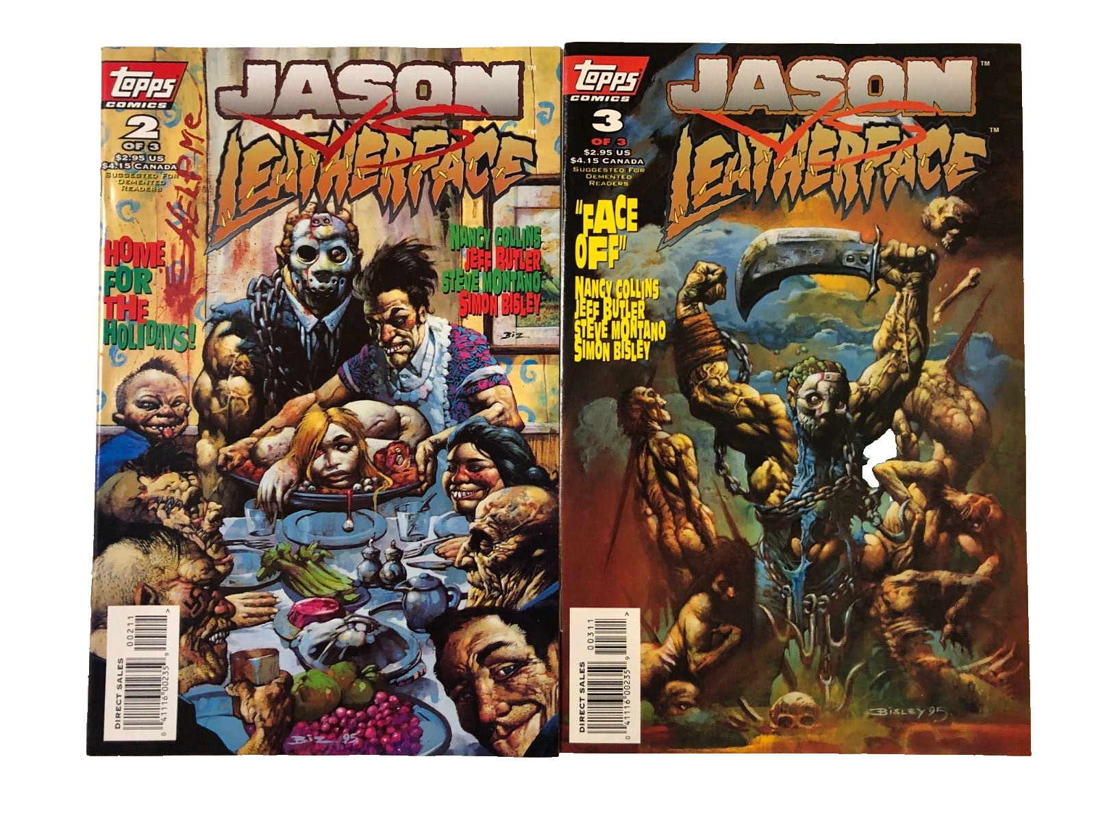 Jason vs Leatherface 2 & 3 Topps Comics