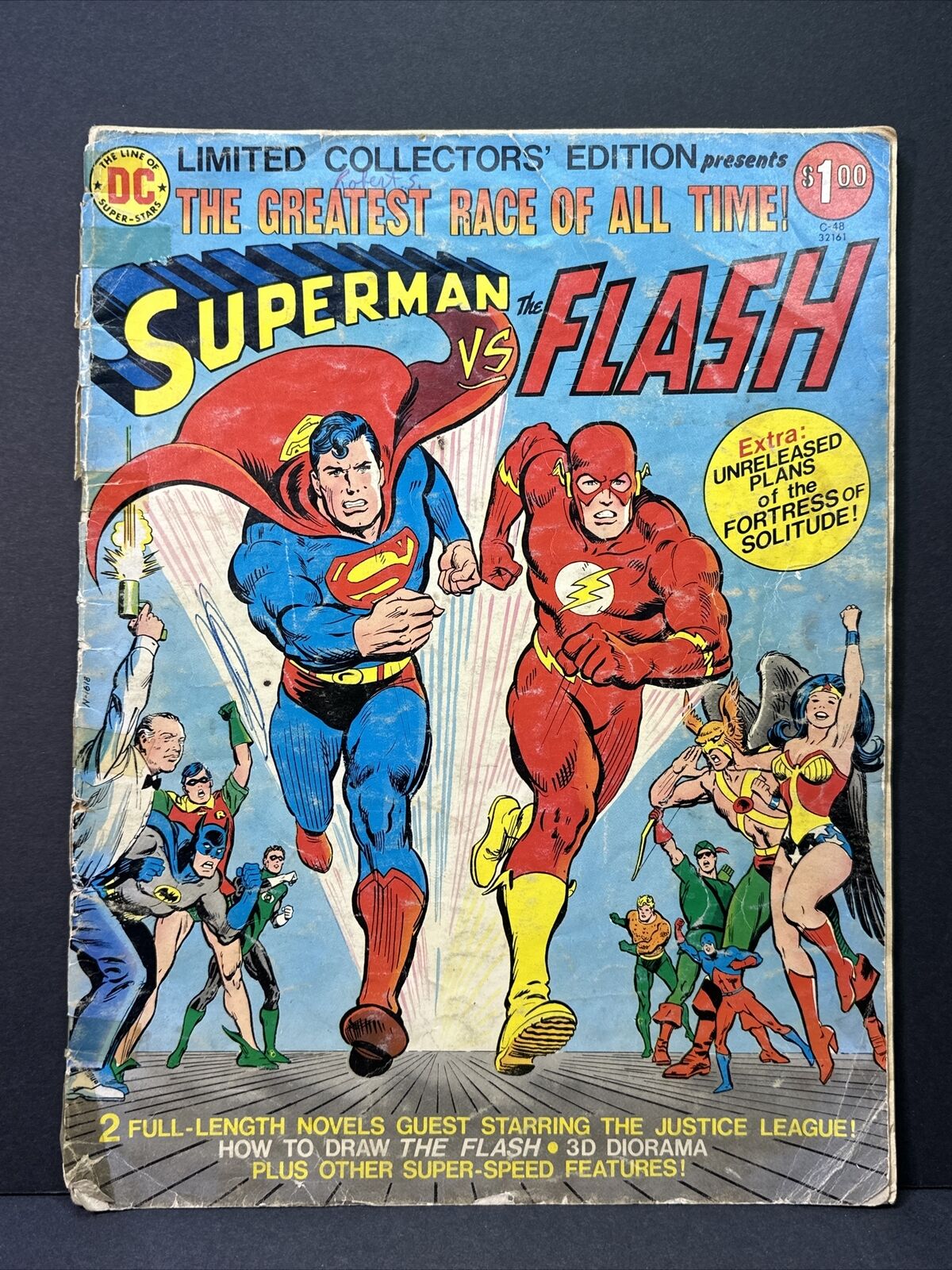 1976 DC Limited Collectors Edition Superman vs. Flash C-48 Giant Comic Race Poor