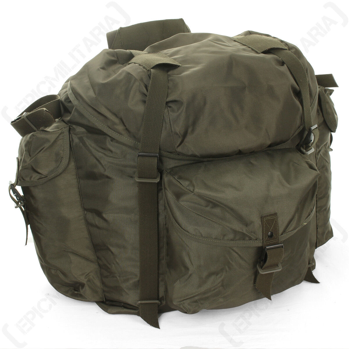 Original Austrian Olive Drab Rucksack - Army Surplus Backpack Bag Military Green
