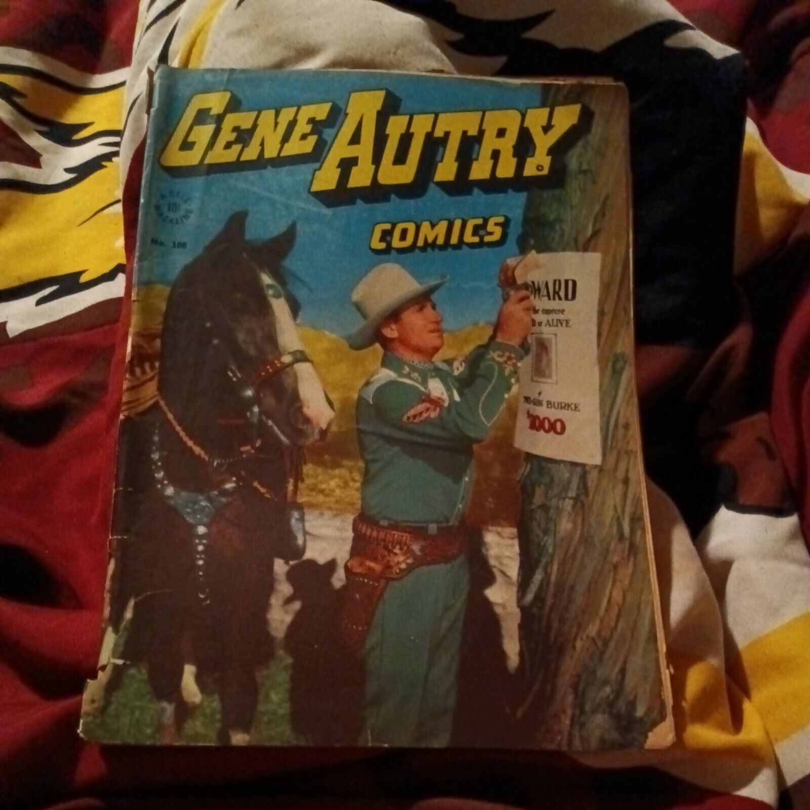 GENE AUTRY FOUR COLOR #100 1946-DELL-FIRST PHOTO COVER-JESSE MARSH ART-RARE-cool