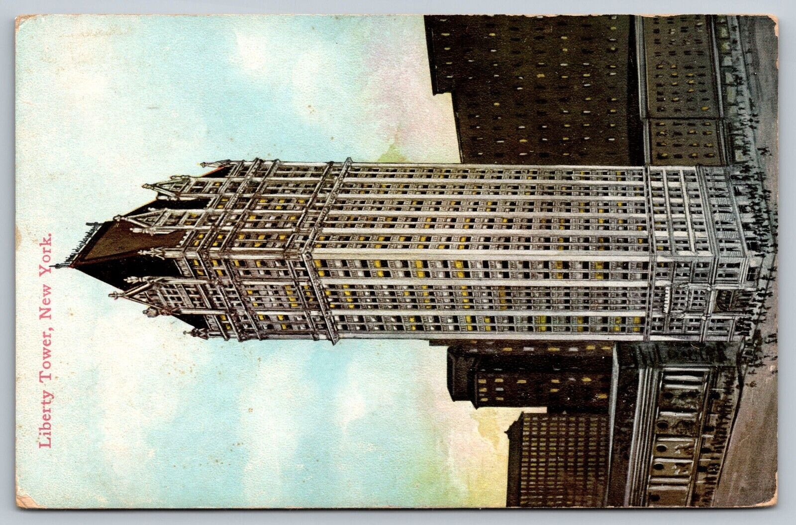 Postcard NY New York City Liberty Tower Unused Antique Vintage PC