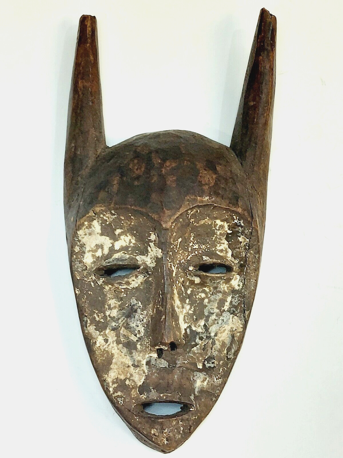 Old Vintage African Hand Carved Wooden Small Mask - 11.5” x 5” x 2.25\