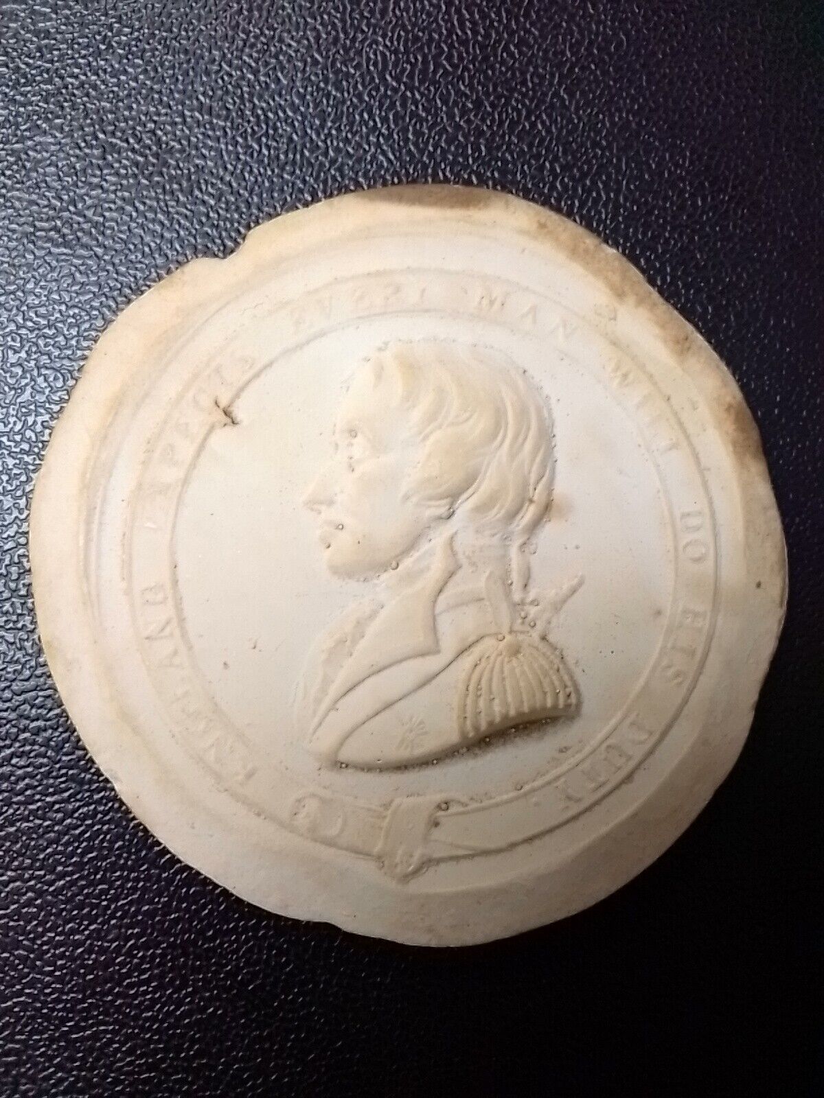 Lord Nelson Vintage Or Antique Plaster Cameo Decor Or Wax Seal