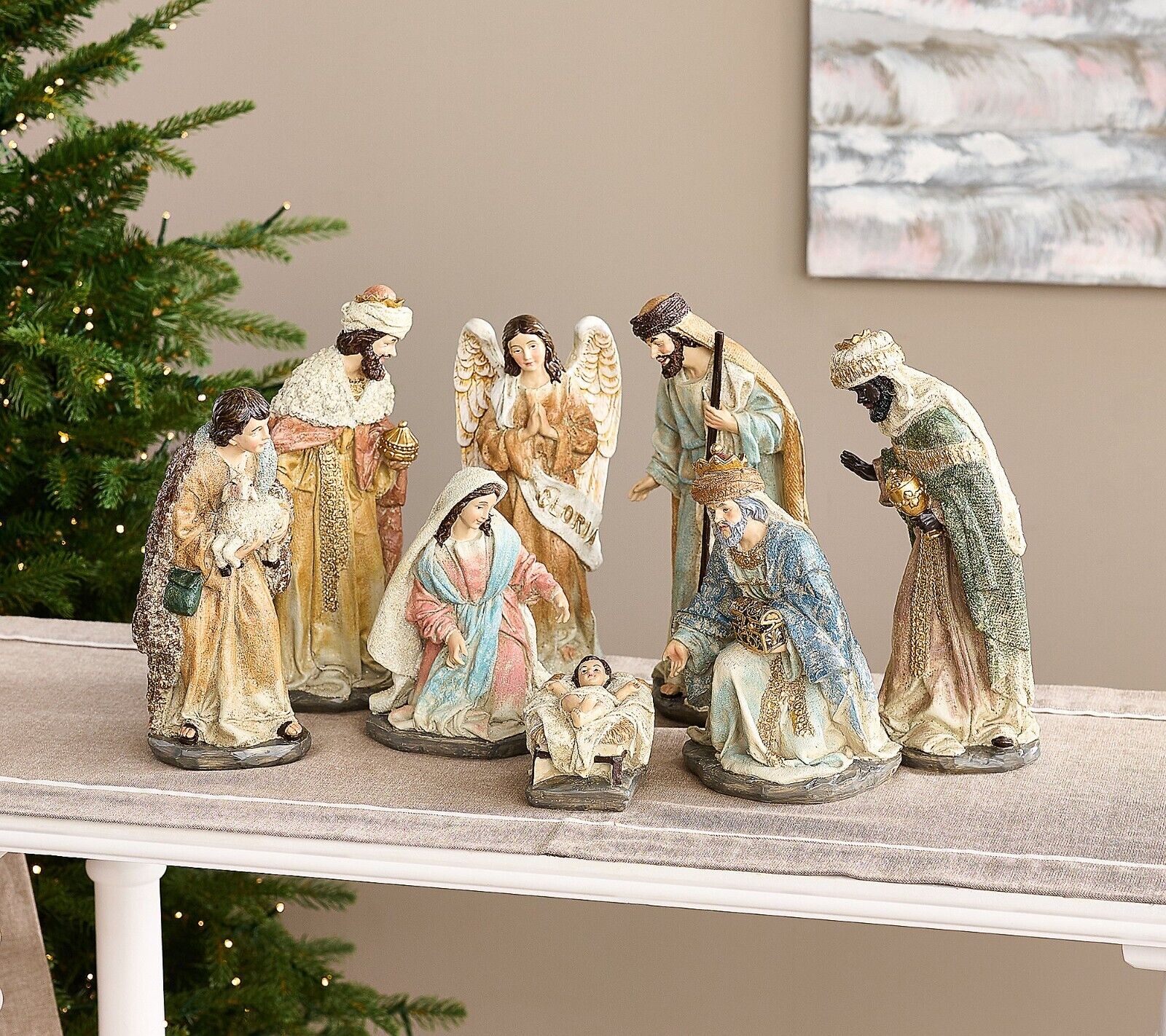 8 Piece Nativity Set Collectible By Valerie Parr Hill Brand NEW NIB