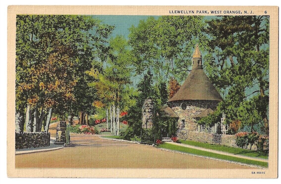 West Orange New Jersey c1930\'s Llewellyn Park entrance