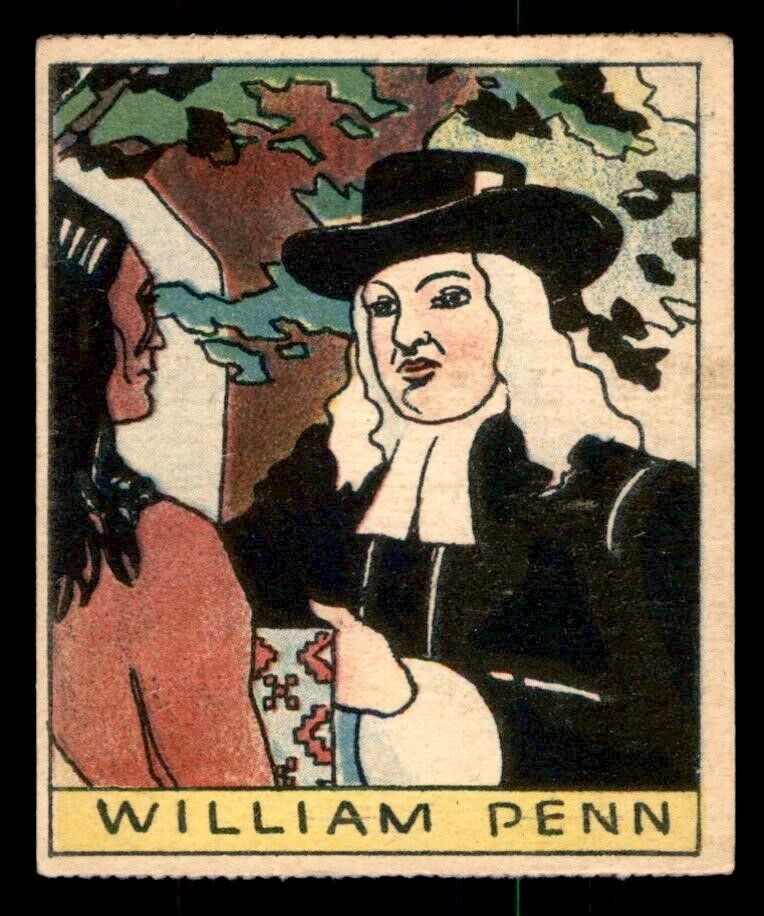 1933 R128 Western Strip Card #19 William Penn VG