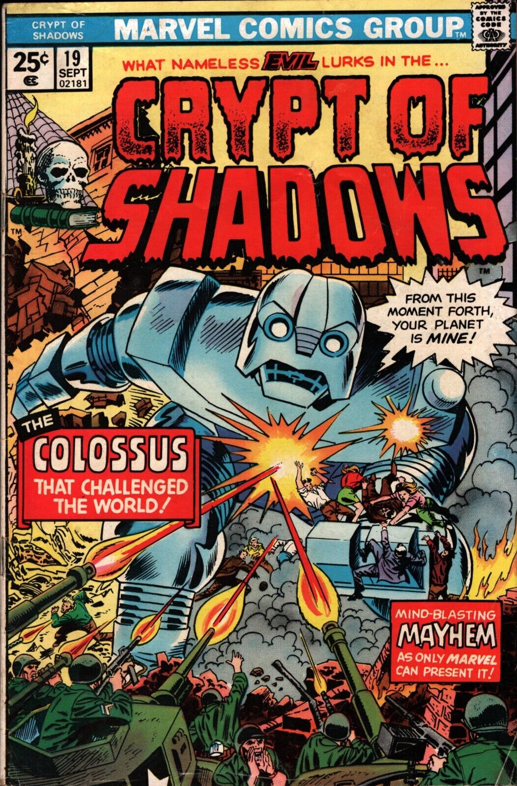 46365: Marvel Comics CRYPT OF SHADOWS #19 VF- Grade