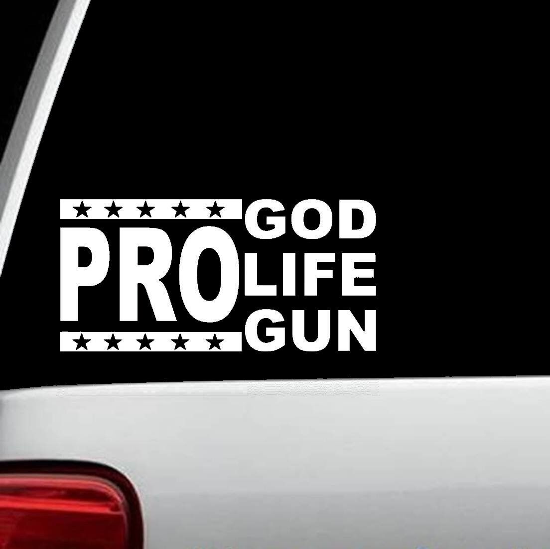 Pro God Pro Life Pro Gun Decal Sticker for Car Window F1028