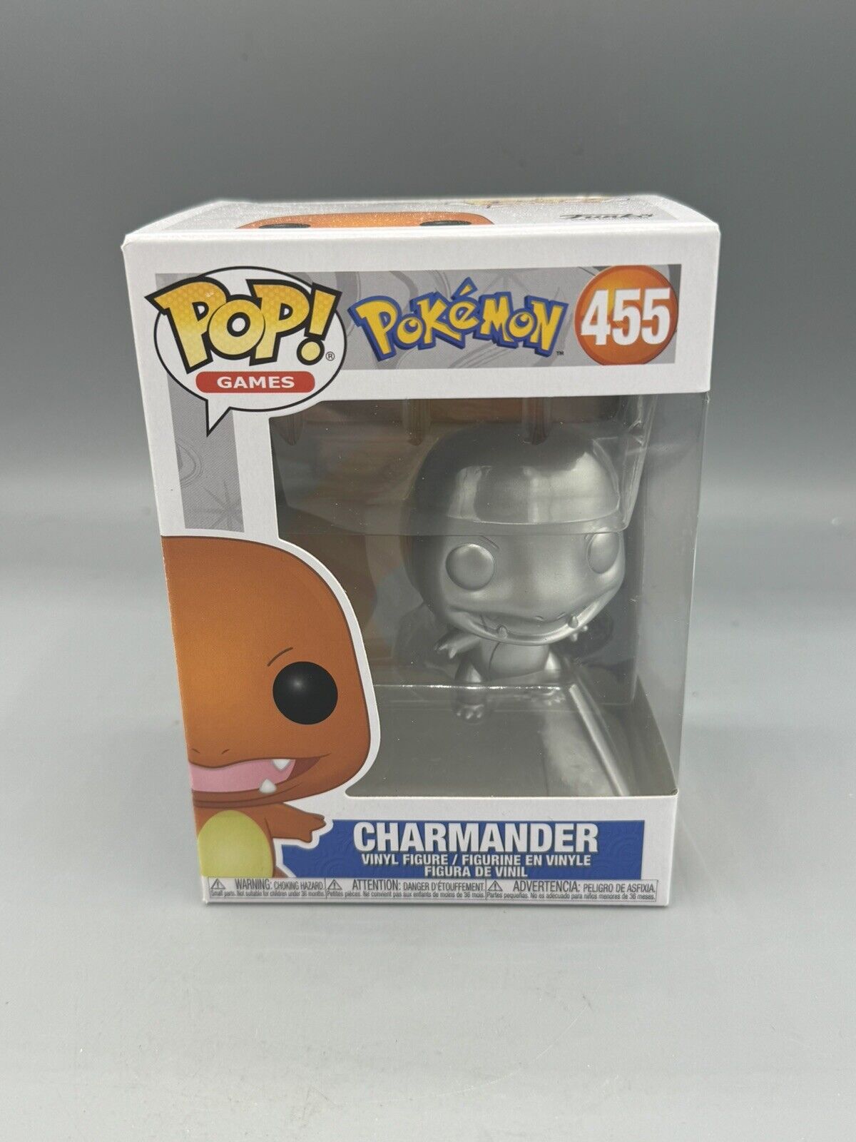 Funko POP Games: Pokemon - Charmander (Silver Metallic) #455 Vinyl Figure