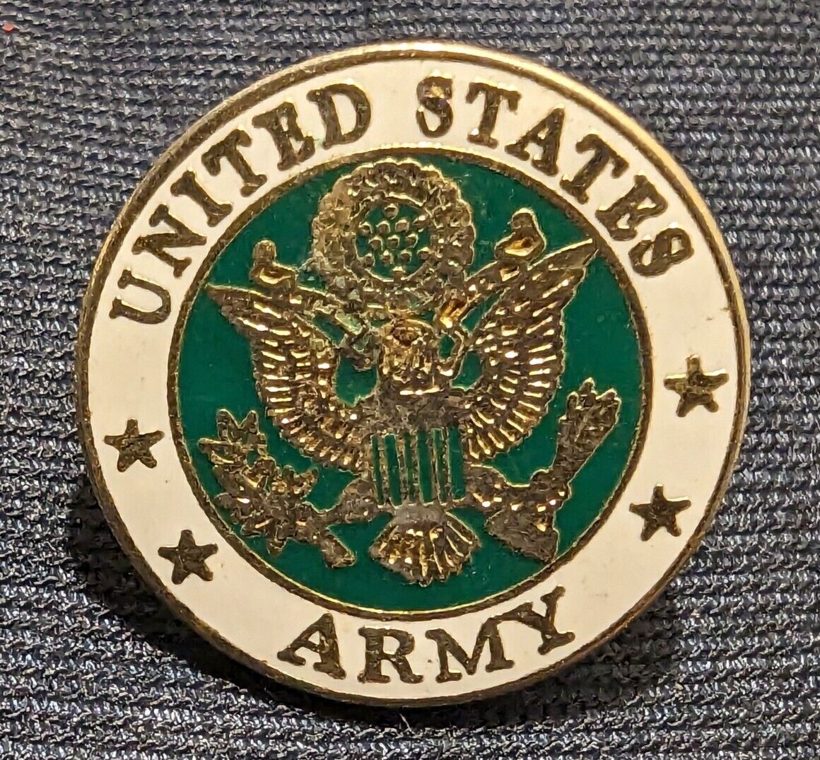 Vintage UNITED STATES ARMY ~ Enameled Hat Pin ~ Lapel Pin ~ Pre-Owned