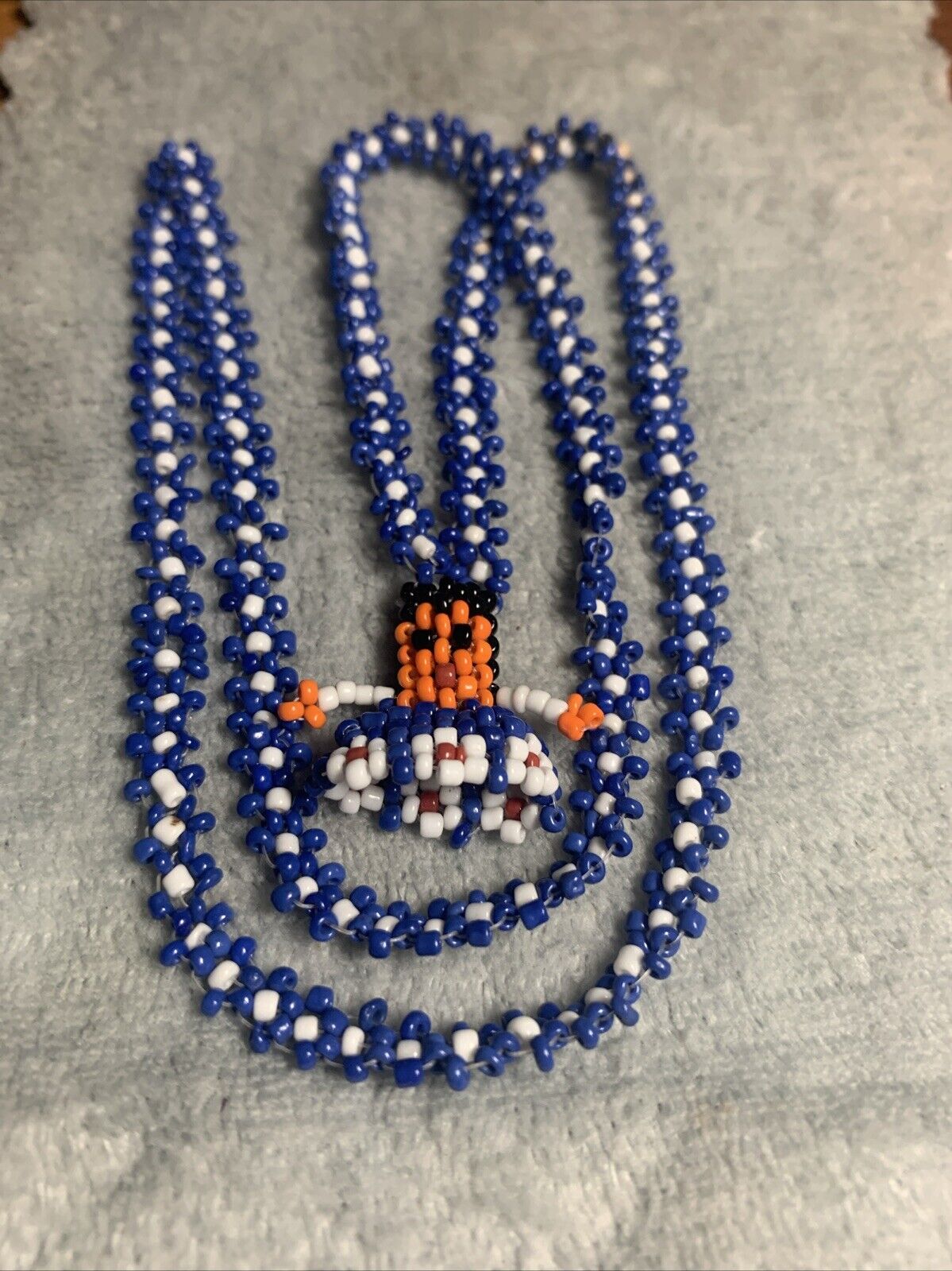 Seed Bead 25” Ethnic Native American South West Vintage Lady Girl Doll Necklace