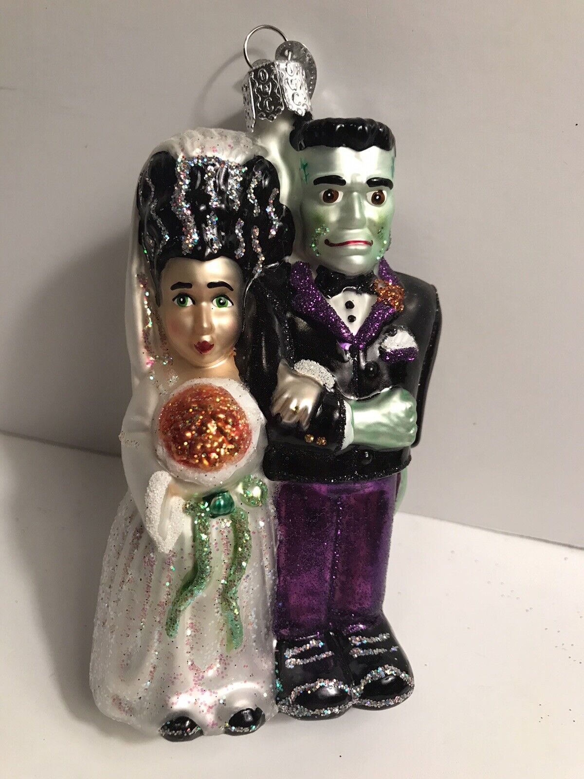 Old World Christmas Glass Frankenstein & Bride 5\